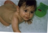 ein kleiner Frosch in der Badewanne
